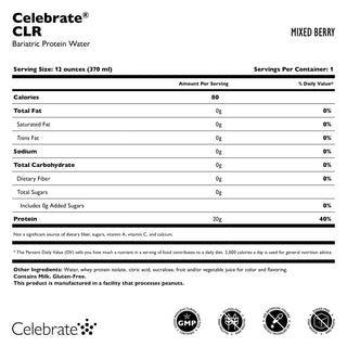 Celebrate® CLR 20g Proteína Agua