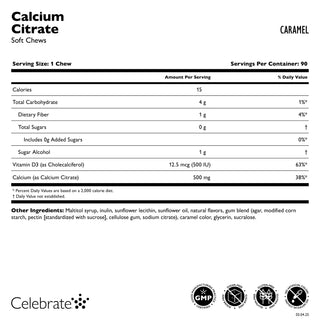 Calcio Citrato, masticables blandos
