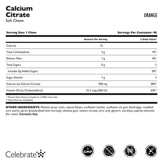 Calcio Citrato, masticables blandos