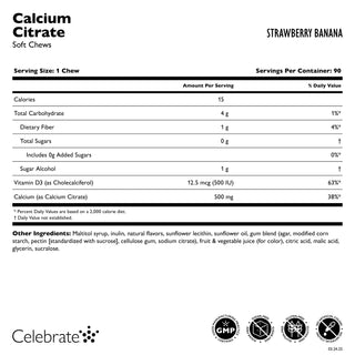 Calcio Citrato, masticables blandos