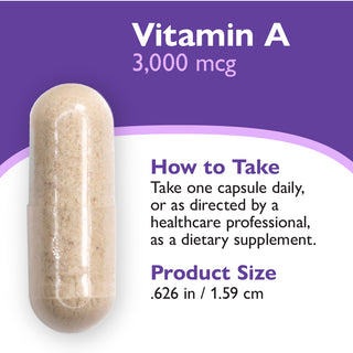 Vitamina A 3.000mcg (10.000 IU), Cápsulas