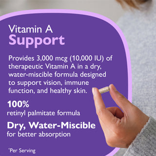 Vitamina A 3.000mcg (10.000 IU), Cápsulas