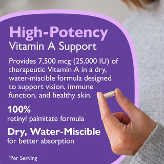 Vitamina A 7.500mcg (25.000 IU), Cápsulas