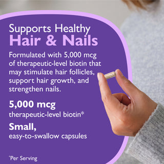 Biotina 5.000 mcg, Cápsulas