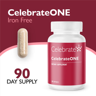 CelebrateONE Multivitamínico Bariátrico Una Vez al Día sin Hierro, Cápsulas