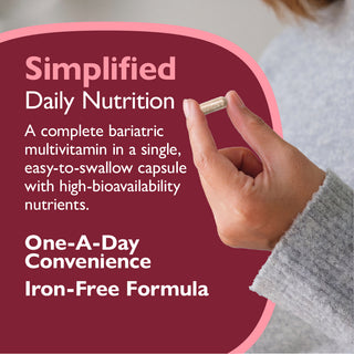 CelebrateONE Multivitamínico Bariátrico Una Vez al Día sin Hierro, Cápsulas