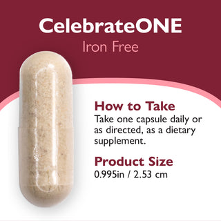 CelebrateONE Multivitamínico Bariátrico Una Vez al Día sin Hierro, Cápsulas