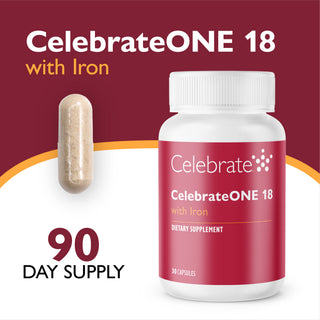 CelebrateONE 18 Multivitamínico bariátrico una vez al día con Hierro, Cápsulas