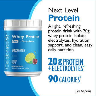 Celebrate Suero de leche Proteína Clear + Electrolitos 