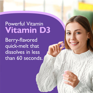 Vitamina D3 625mcg (25.000 UI), Quick-Melt, Berry