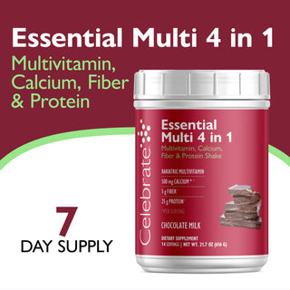 Essential Multi 4 en 1 Multivitamínico con Calcio + Proteína, Polvo