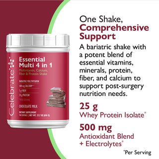 Essential Multi 4 en 1 Multivitamínico con Calcio + Proteína, Polvo