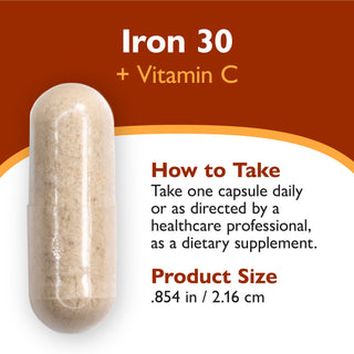 Hierro 30 mg + Vitamina C, Cápsulas 