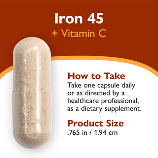 Hierro 45 mg + Vitamina C, Cápsulas