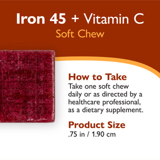 Hierro 45 mg + Vitamina C, Soft Chews