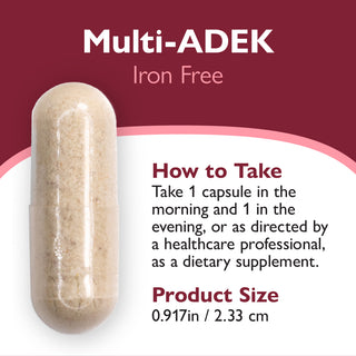 Multi-ADEK Vitamina sin Hierro, Cápsulas