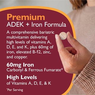 Vitamina Multi-ADEK con 60mg Hierro, Masticabile, Grape