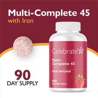 Multivitamínico bariátrico Multi-Complete 45 con Hierro, Masticabile