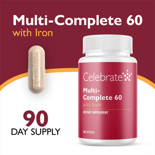 Multivitamínico bariátrico Multi-Complete 60 con Hierro, Cápsulas
