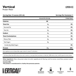 Agua proteica transparente «Vertical»