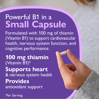 Tiamina Vitamina B1, 100 mg, Cápsulas