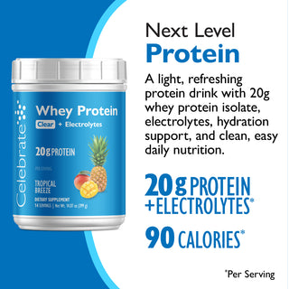 Celebrate Suero de leche Proteína Clear + Electrolitos 