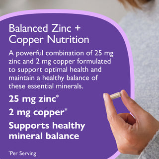 Zinc más cobre, cápsulas