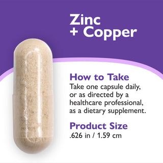 Zinc más cobre, cápsulas